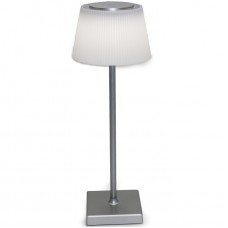 Επαναφορτιζόμενο Πορτατίφ LED 4W CCT Dimmable Μεταλλικό Ασημί 5-046